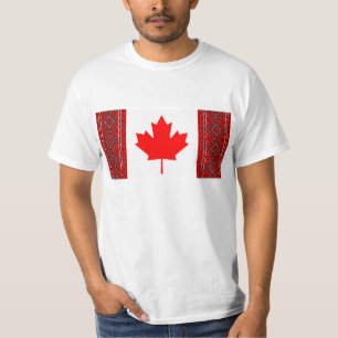 T-shirt Drapeau du Canada avec le rouge/point croisé de