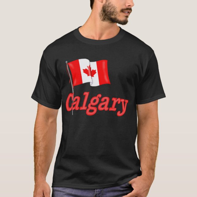 T-shirt Drapeau du Canada - Calgary (Devant)