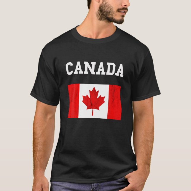 T-shirt Drapeau du Canada Drapeau canadien Racines de l'ér (Devant)