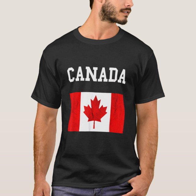 T-shirt Drapeau du Canada Drapeau canadien Racines de l'ér (Devant)