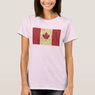 T-shirt Drapeau du Canada en détresse