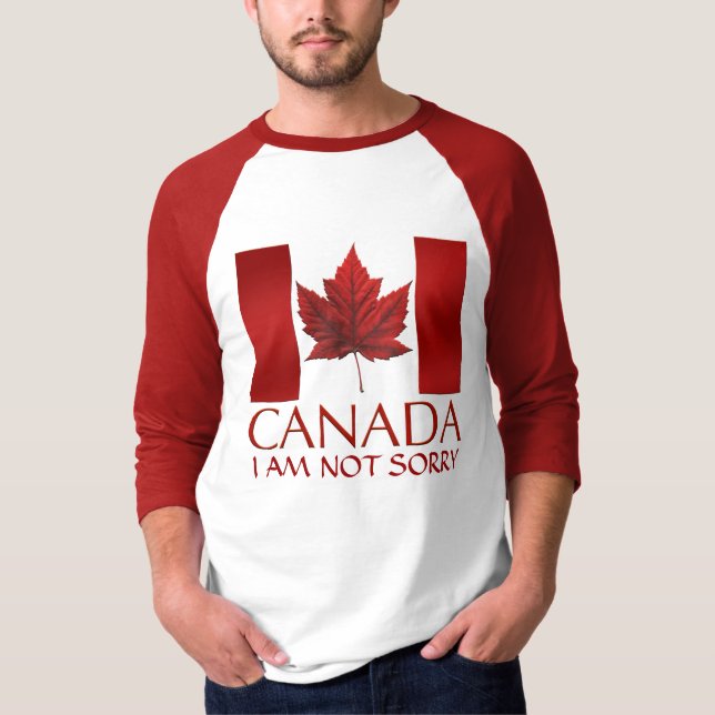 T-shirt Drapeau du Canada masculin Jersey de baseball Déso (Devant)