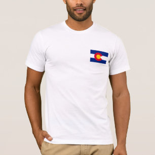 T-shirt Drapeau du Colorado et chemise de montagnes