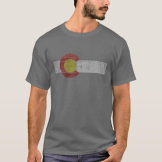 T-shirt Drapeau du Colorado vieilli Style Vintage Patrioti
