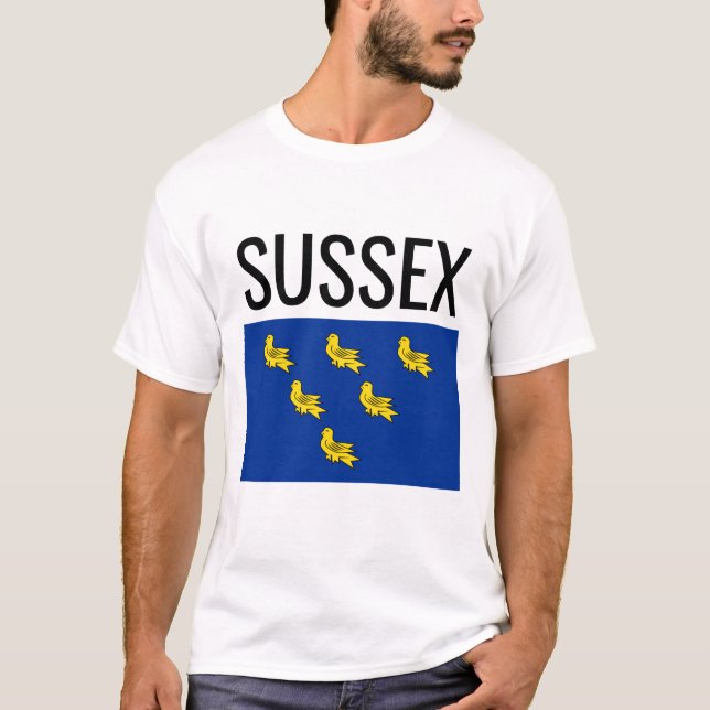 T-shirt Drapeau du comté de Sussex // English (Devant)