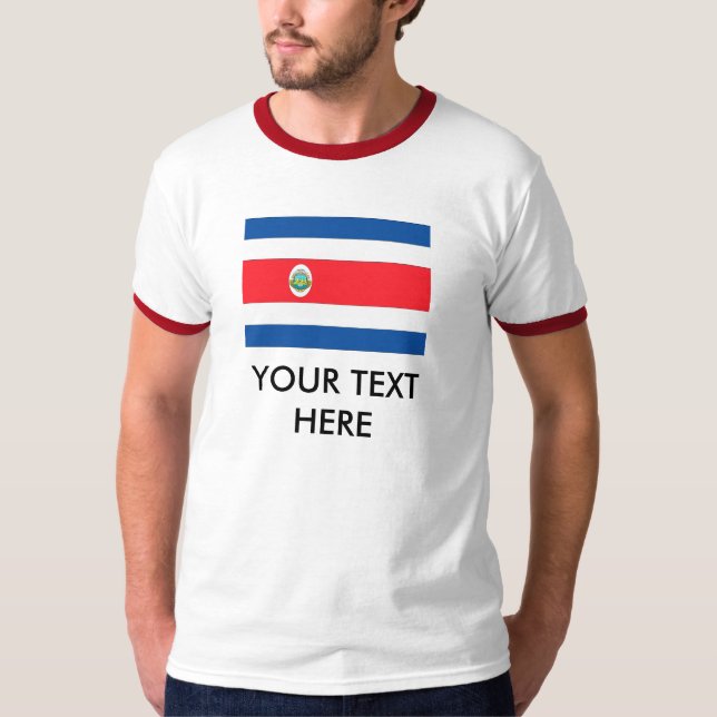 T-shirt Drapeau du Costa Rica (Devant)