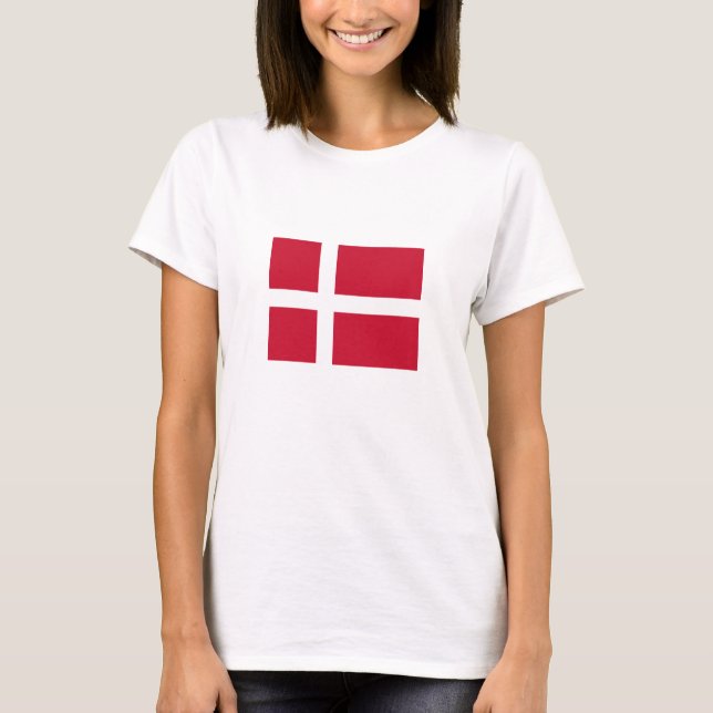 T-shirt Drapeau du Danemark (Devant)