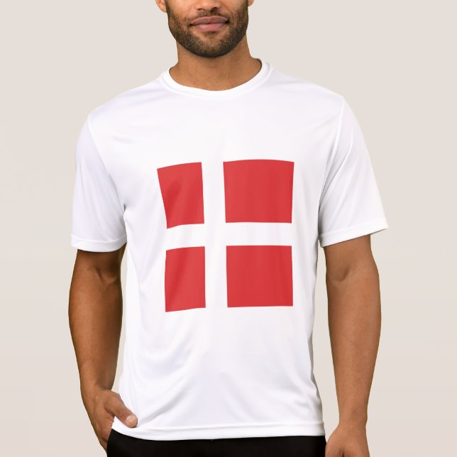 T-shirt Drapeau du Danemark (Devant)