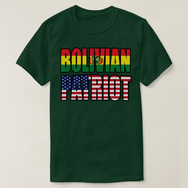 T-shirt Drapeau du drapeau de la fierté patriotique bolivi (Design devant)
