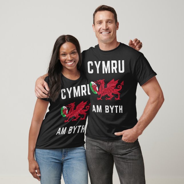 T-shirt Drapeau du drapeau du Pays de Galles de Rugby-Fan  (Unisexe)