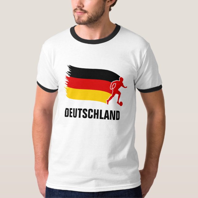 T-shirt Drapeau du football de l'Allemagne (Devant)