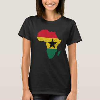T-shirt Drapeau du Ghana Afrique Continent Silhouette Cade