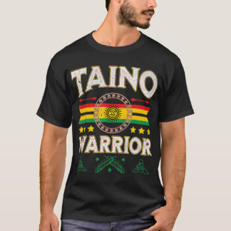 T-shirt Drapeau du guerrier de Taino Amérindien Arawak Bor
