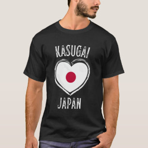 T-shirt Drapeau du Japon Cœur Ville de Kasugai