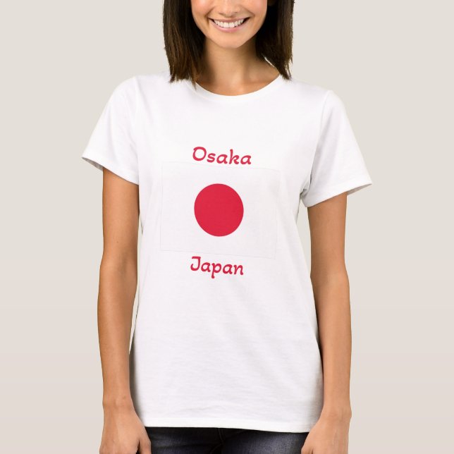 T-shirt Drapeau du Japon d'Osaka (Devant)