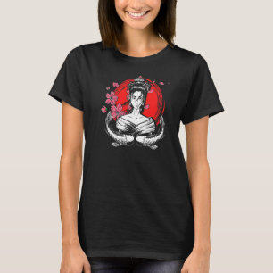 T-shirt Drapeau du Japon Geisha Poisson Sakura Cerisier en