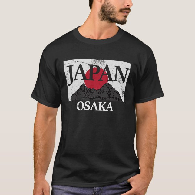 T-shirt Drapeau du Japon Osaka Fuji (Devant)