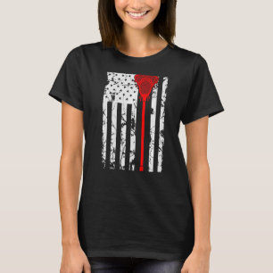 T-shirt Drapeau du joueur de crosse américain
