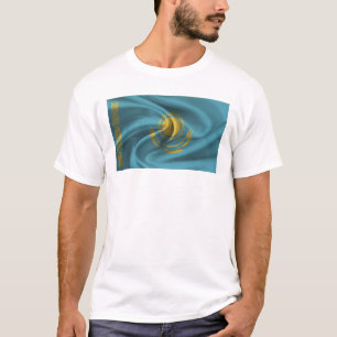 T-shirt Drapeau Du Kazakhstan