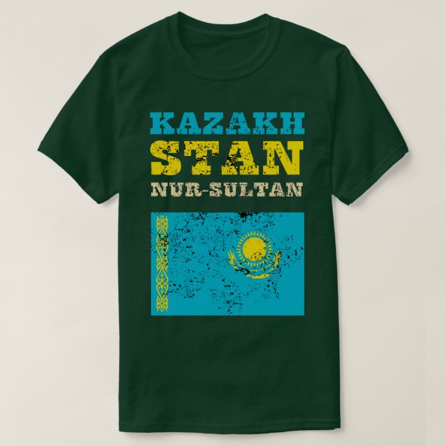 T-shirt Drapeau du Kazakhstan 1 (Design devant)