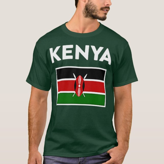 T-shirt Drapeau du Kenya (Devant)
