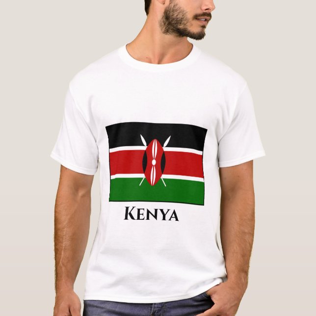 T-shirt Drapeau du Kenya (Devant)