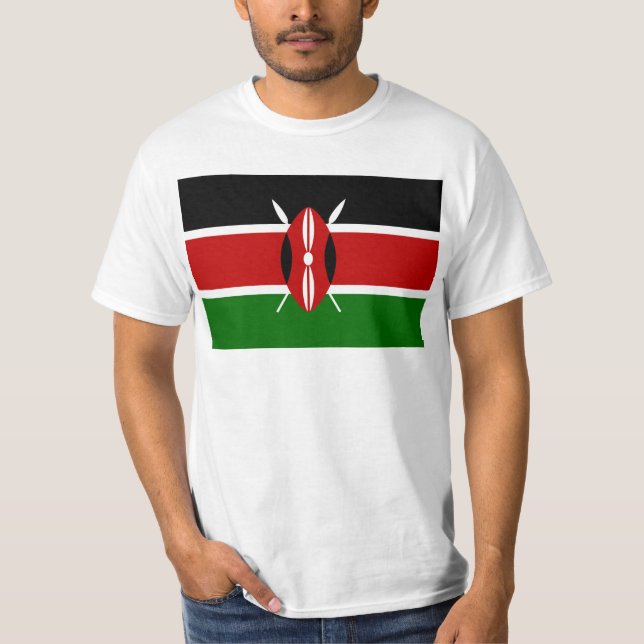 T-shirt Drapeau du Kenya Afrique (Devant)