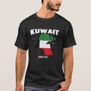T-shirt Drapeau du Koweït, Carte du Koweït, Journée nation
