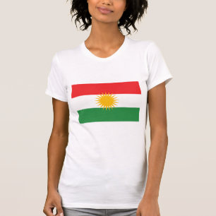 T-shirt Drapeau du Kurdistan en GRANDES LETTRES