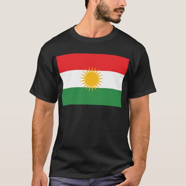T-shirt Drapeau du Kurdistan (le Kurdistan ou l'Alaya (Devant)