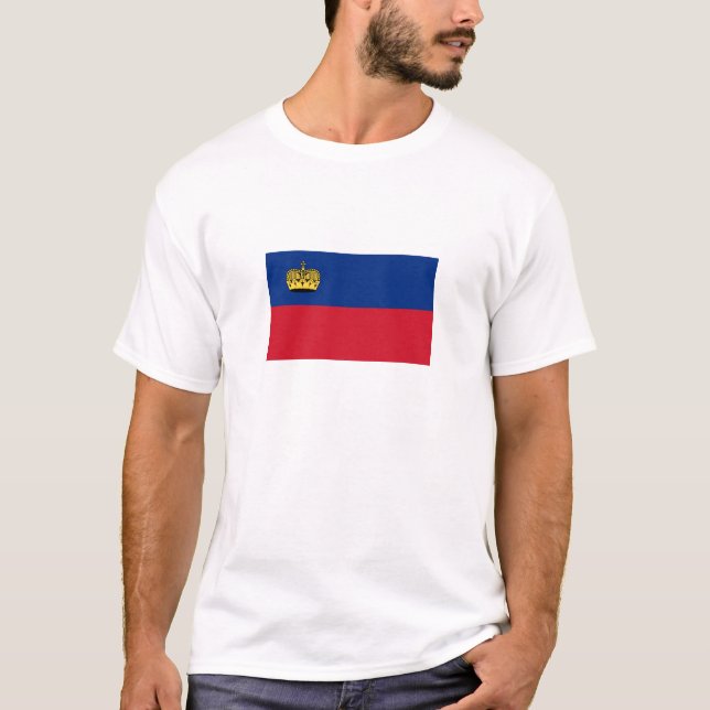 T-shirt Drapeau du Liechtenstein (Devant)