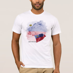 T-shirt drapeau du Liechtenstein