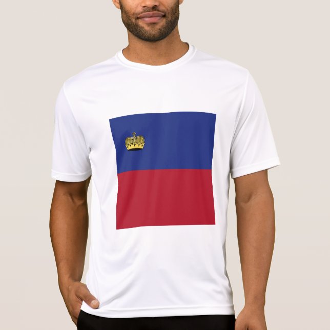 T-shirt Drapeau du Liechtenstein (Devant)