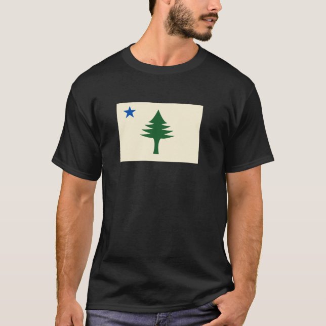 T-shirt Drapeau du Maine 1901 État du Maine Drapeau de l'a (Devant)