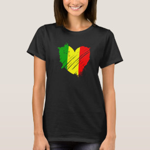 T-shirt Drapeau du Mali J'aime le Mali C'est dans mon ADN