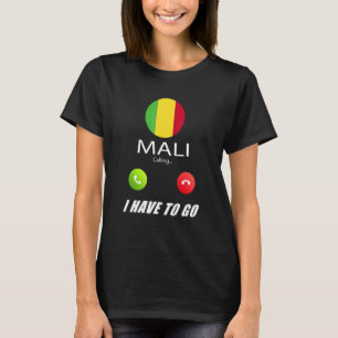 T-shirt Drapeau du Mali Souvenir Mali Appelle Appelle