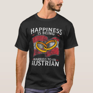 T-shirt Drapeau du mariage autrichien Mariage autrichien M