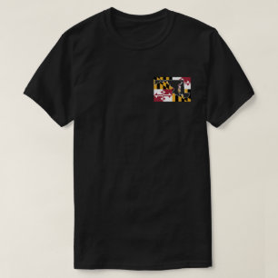 T-shirt Drapeau du Maryland/État (petit) Chemise