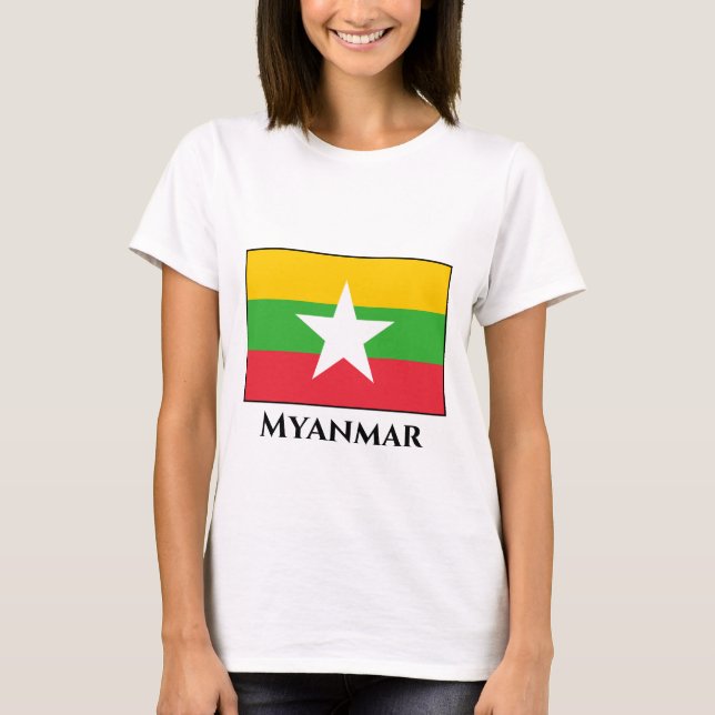 T-shirt Drapeau du Myanmar (Devant)