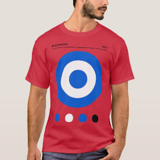 T-shirt Drapeau du Nicaragua inspiré par Bauhaus