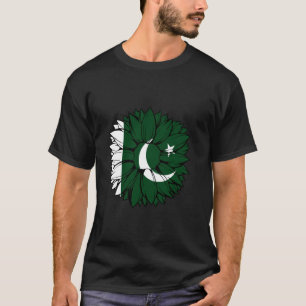 T-shirt Drapeau du Pakistan Tournesol Fierté pakistanaise