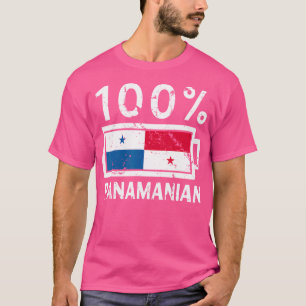 T-shirt Drapeau du Panama	  100 Tee Power Batterie Panamée