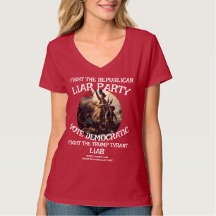 T-shirt Drapeau du parti républicain menteur USA PATRIOTIQ