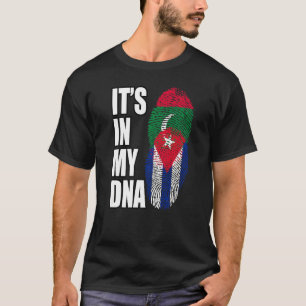 T-shirt Drapeau Du Patrimoine Adn Cubain Et Maldivien