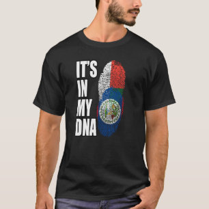 T-shirt Drapeau du patrimoine ADN mélange bélizien et malg