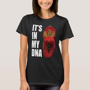 T-shirt Drapeau du patrimoine ADN mixte albanais et montén
