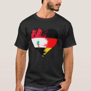 T-shirt Drapeau du patrimoine cardiaque allemand et syrien