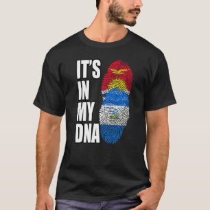 T-shirt Drapeau Du Patrimoine De L'Adn Au Nicaragua Et À K