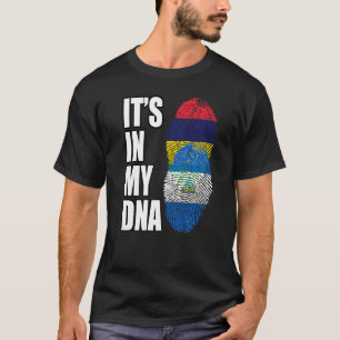T-shirt Drapeau Du Patrimoine De L'Adn Au Nicaragua Et À M