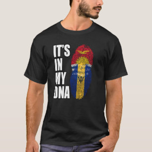 T-shirt Drapeau Du Patrimoine De L'ADN De La Barbade Et De